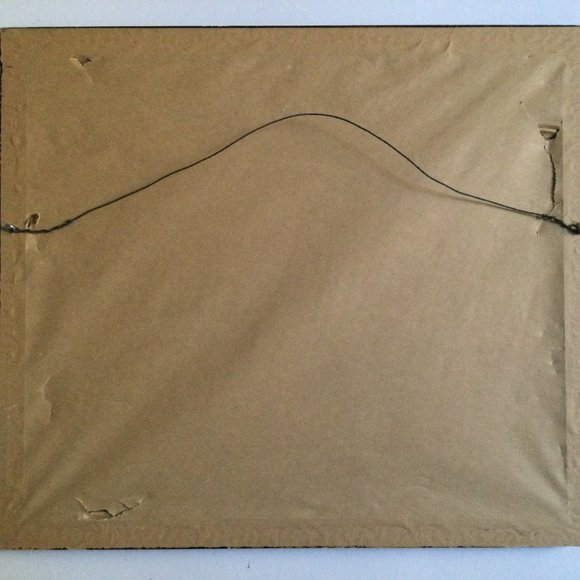 Embroidery needlework yarn art picture windmill  wood frame 41cm x 36cm - Picture 5 of 5